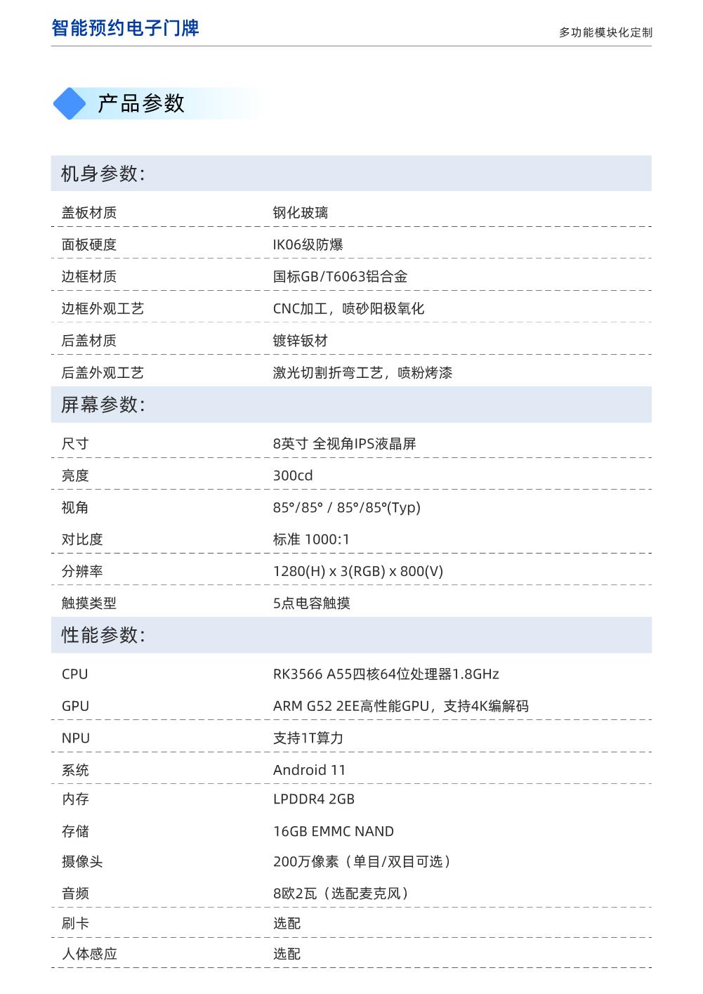 MP080V1-8英寸电子门牌
